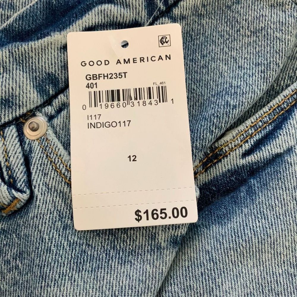 Good American Good Boy Straight Leg Jeans Size 12/31 - Picture 4 of 8